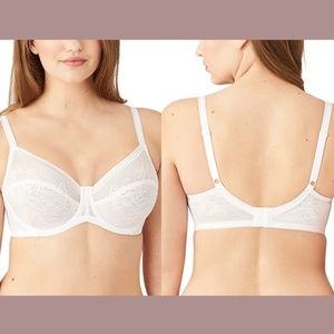 NEW $65 Wacoal [ 38D‎ ] Net Effect Underwire Full Coverage Bra in White